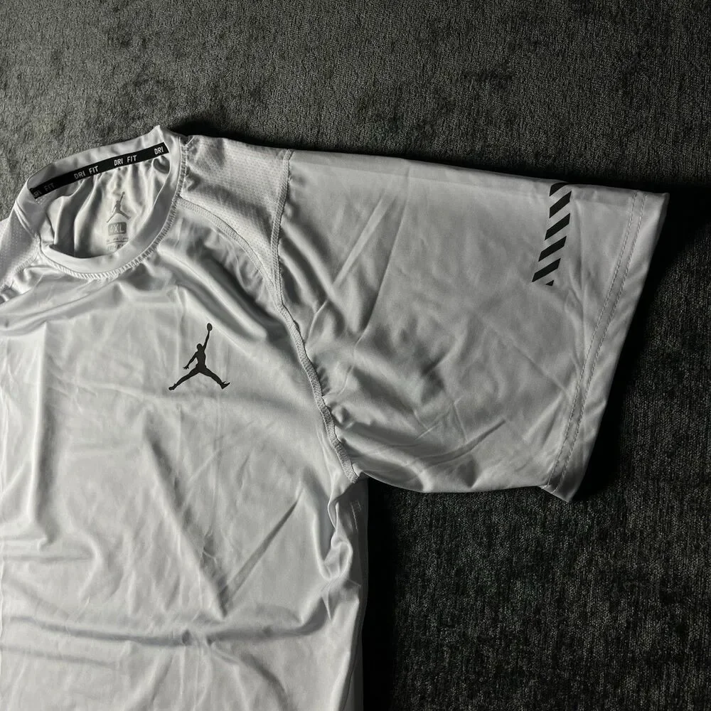 Nike Air Jordan 23 short Sleeve White Shirt Dri Fit 4XL